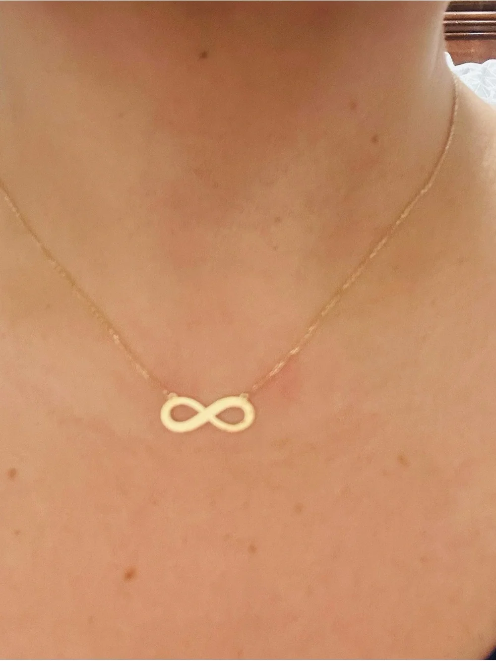 18k gold infinity necklace